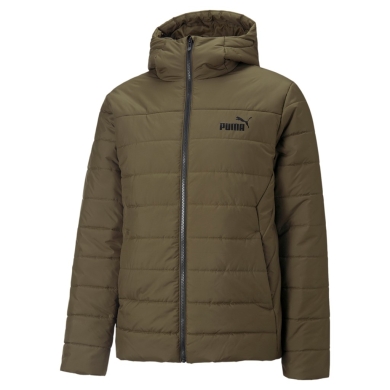 Puma Steppjacke Essential mit Kapuze (wattiert, warm) olivegrün Herren